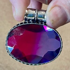Elegant Purple and Red Tourmaline Pendant